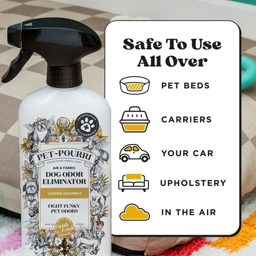 Pet~Pourri Dog Canine Coconut Air + Fabric Odor Refresher